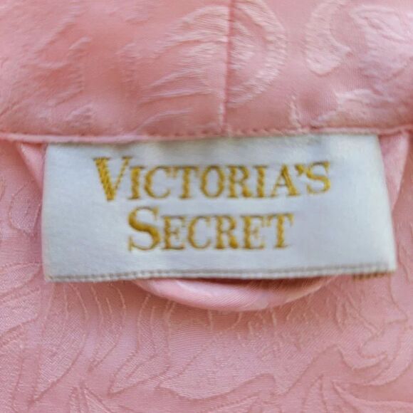 Victorias Secret Vintage Satin Robe Womans One Size Peach - Picture 8 of 10